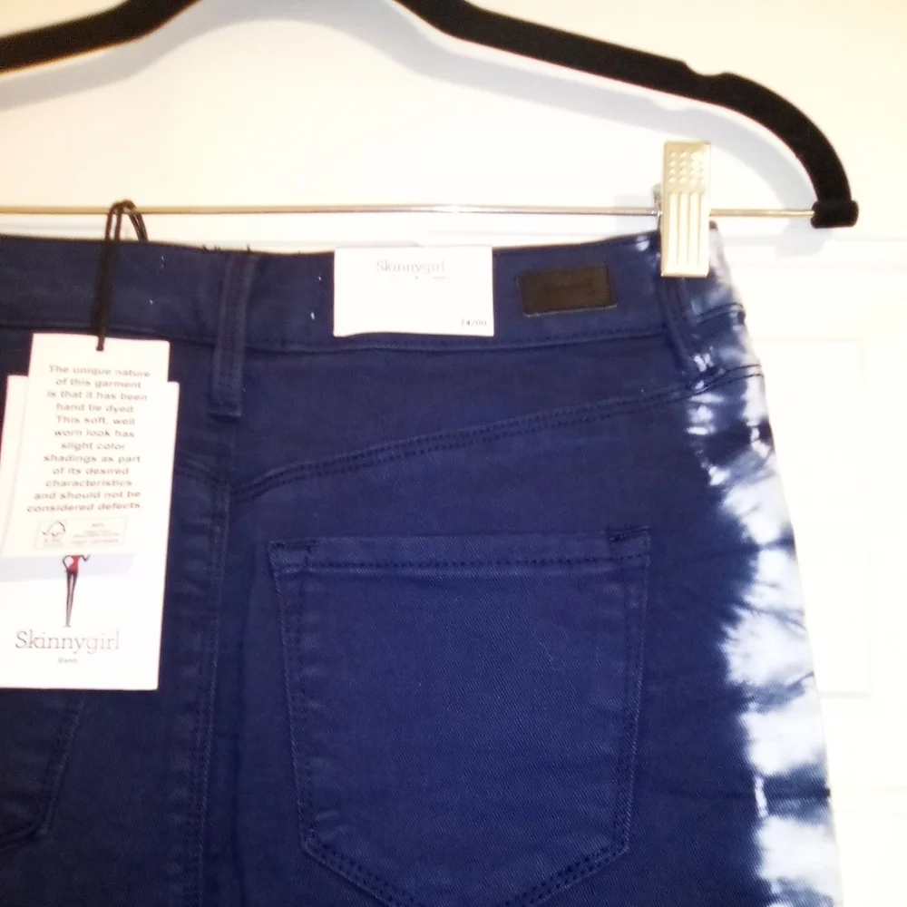 Skinnygirl Navy and White Tie-Dye Pencil Skirts Size Small - Picture 4 of 4